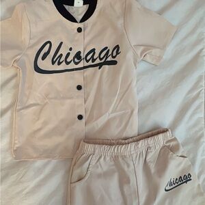 Chicago Kids Matching Set - Beige and Black